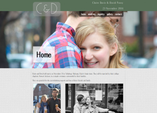 Screenshot of Claire and David site
